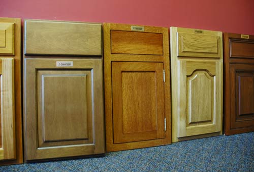 Selection of Levant Cabinet Doors in our showroom.