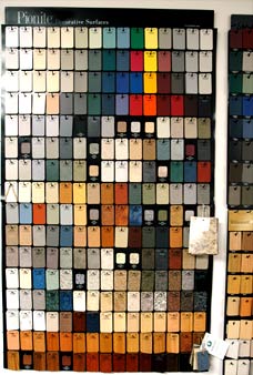 Color Samples in our Showroom.