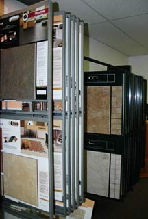 Tile samples at our showroom